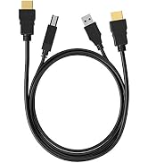 eKL 1 pcs 6ft/1.8m HDMI + USB KVM Cable USB 2.0 Type A to USB Type B