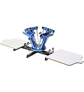 VEVOR Screen Printing Machine, 4 Color 2 Station, 360° Rotable Silk Screen Printing Press, 21.2 x...