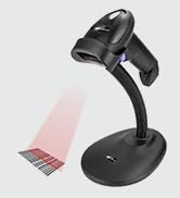 NetumScan Bluetooth CCD Bar Code Scanner with Stand, 3-in-1 Handheld Automatic 1D Barcode Reader ...