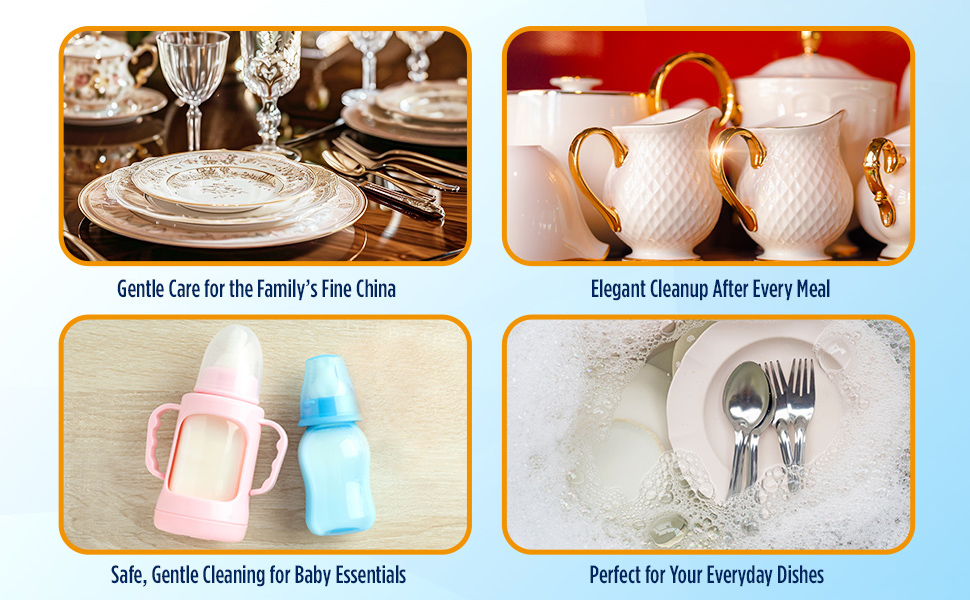 For cleans Plate, cups, bottles and more