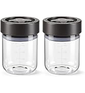 NUZEAK Glass Jar (Coffee Brown 2-Pack, 14oz)