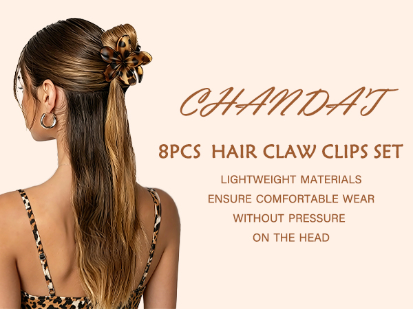 8pcs flower hair clips