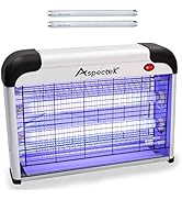 Aspectek Including 2 Pack Free Replacement Bulbs Electronic Bug Zapper, Insect Killer, L, Silver