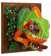BDYDT Wall Art Chameleon Building Blocks Set; A Wall Decor Set for Adults Who Love Creative Hobbi...