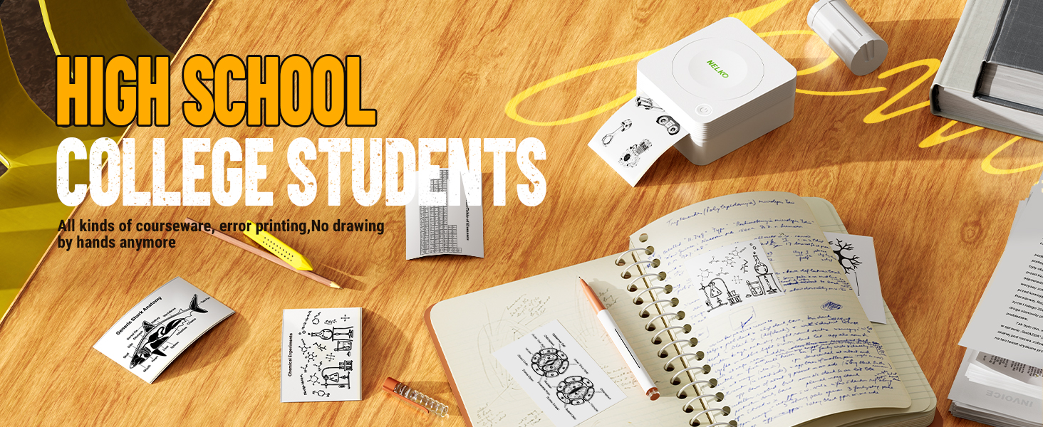 sticker printer mini printer Nelko sticker printer PM230 Bluetooth sticker printer print pods