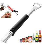 KINTEGOOD Adjustable Stainless Steel Jar Opener – Ergonomic Long Handle Bottle &amp; Lid Opener for W...