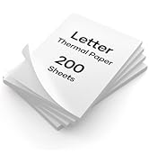 iDPRT Thermal Printer Paper 8.5 x 11 Inch,200 Sheets US Letter Thermal Paper,Compatible with MT88...