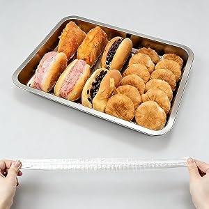 Unfold and stretch to fit half sheet pan