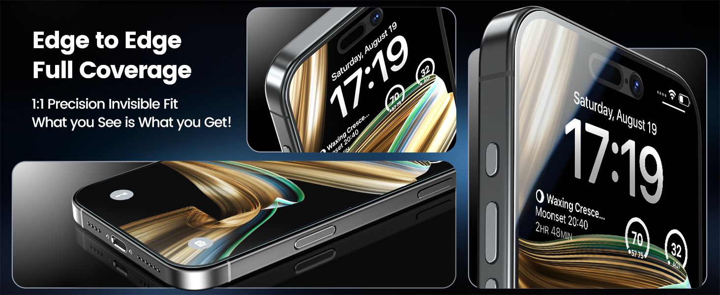 iPhone 16 Pro Max screen protector,Ease of installation,Fit