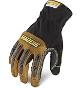 Ironclad Ranchworx Work Gloves RWG2, Premier Leather Work Glove, Performance Fit, Durable, Machin...
