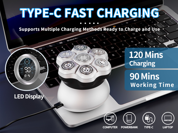 head shaver for bald men,electric head shaver,electric razor for bald men,travel shaver bald men