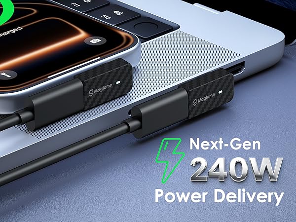 40gbps usb-c 90 degree magnetic 240w adapter