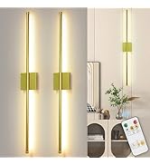 Depuley Battery Operated Wall Sconce: Set of 2 Wireless Wall Lights with Remote for Bedroom - Rec...