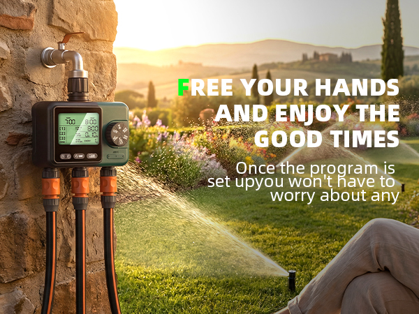 sprinkler with timer irrigation