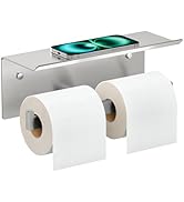 FORIOUS Toilet Paper Holder with Shelf, 304 Stainless Steel Wall Mount Commercial Toilet Paper Di...