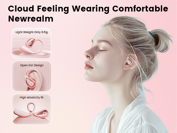 Bluetooth Headphones,Lightweight Over Ear Buds Design for Cycling, Running, Workout