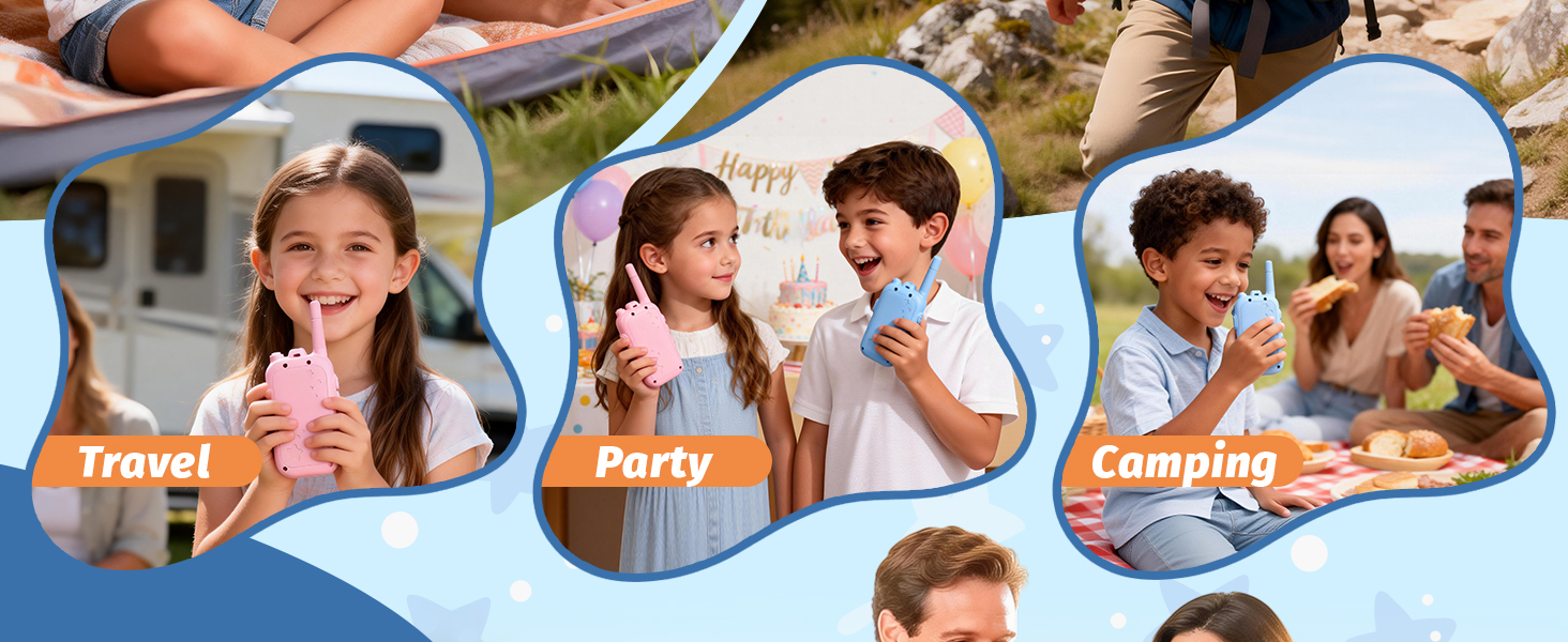 easy push-to-talk ergonomic walkie talkies designed for small hands toddlers kids