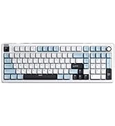 iLovBee B98 Creamy Keyboard with Number Pad, Wireless Mechanical Gaming Keyboard w/Knob, Full Siz...