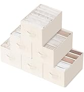 Criusia 6 Pack Large Clothes Organizer, Wardrobe Closet Organizer and Storage with Handles, Folda...