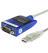 Gearmo Gearmo USB to Serial RS-232 Adapter with LED Indicators, FTDI Chipset, Supports Windows 11...