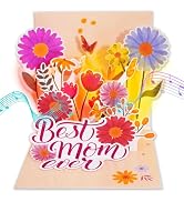 Ribbli Birthday Card for Mom Light and Musical Pop Up Mom Birthday Card Best Mom Ever Card Mother...
