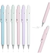 IOMDRWU Gel Pens, 6 Pack 0.5mm Black Ink Pens, Fine Point Smooth Writing Pen, Quick-Dry, High-End...