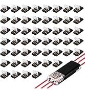 3 Pin Double Wire Plug in Connector,No-Stripping Quick LED Strip Light &amp; Electrical Cable,Low Vol...