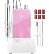 Makartt Professional Nail Drill, 35000RPM Rechargeable Efile with Coreless Motor, Nouvella Electr...