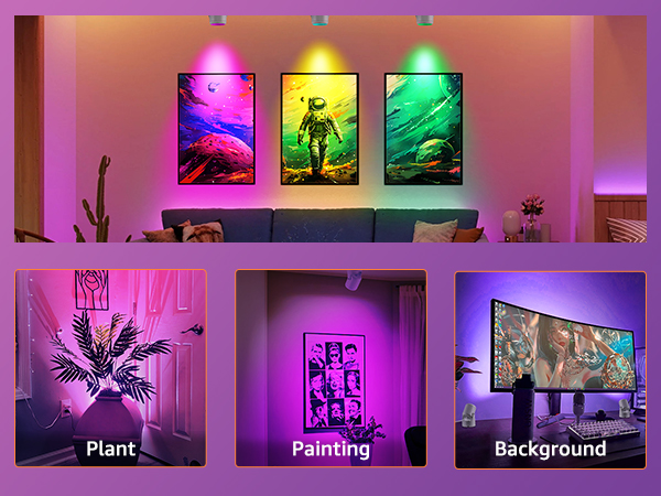 URTOM RGBW Uplighting Inodoor-Plant/Painting/Background