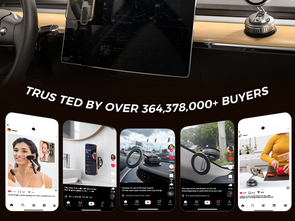 360° Rotation Vacuum Magnetic Phone Holder