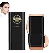 2PCS Long-Lasting Concealer Foundation Stick, Full Coverage Foundation Stick, 2-in-1 Contouring f...