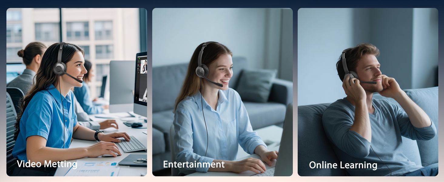 wireless headset with mic for work