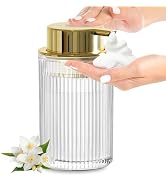 KASUNTING Foaming Soap Dispenser, 11 Fl Oz Clear Glass Foam Hand Soap Dispenser for Bathroom &amp; Ki...