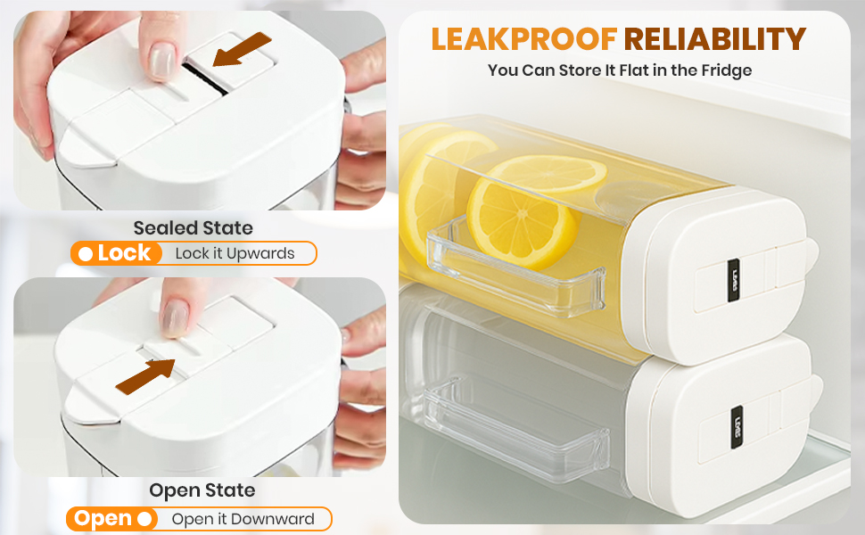 Easy to store water container for fridge