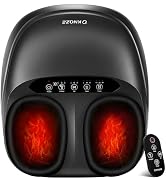 KNQZE Foot Massager Machine with Heat, Shiatsu Deep Kneading Foot Massager with Remote, Compressi...