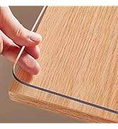 Clear Table Protector 12 x 24 Inch, 1.5mm Thick Plastic Table Cover, Waterproof PVC Clear Table C...