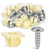 GOOACC License Plate Screw Kit, Stainless Steel Screws with Nylon Nuts for Fastening Front and Ba...