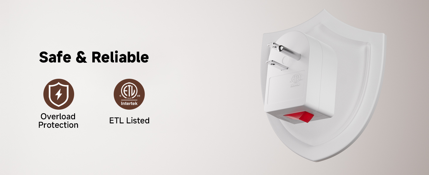 Plug with switch, compatible with 3-prong grounded and 2-prong polarized cords