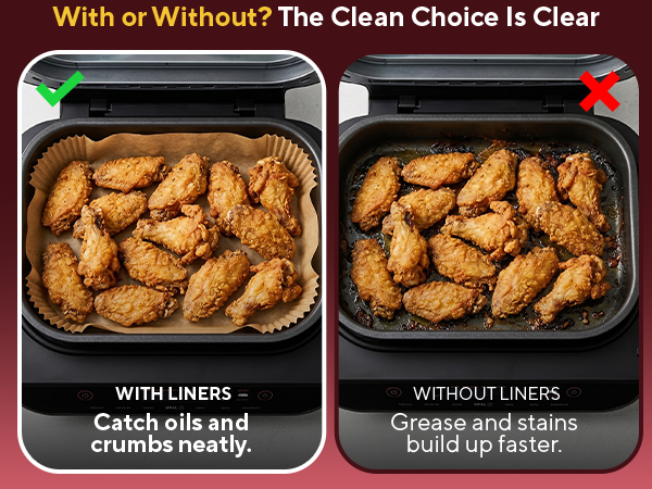 air fryer airfryer peper liners ninja foodi smart XL grill disposable parchment nonstick heat safe