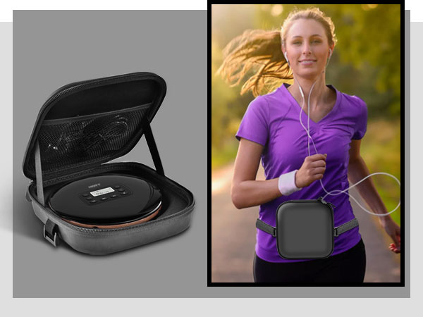 Portable cd player storage case