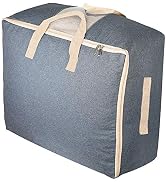 Qozary Large Storage Bags for Comforters, Blankets, Clothes, Quilts and Towels, Better and Sturdy...