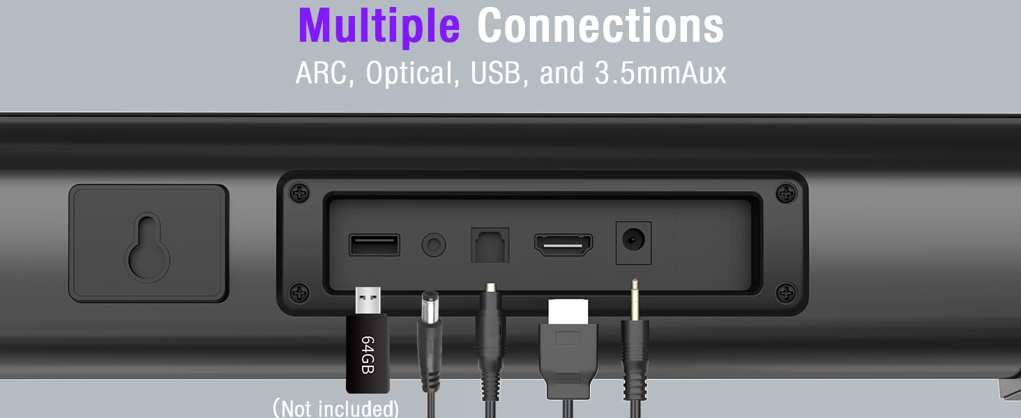 sound bar 5 Connection Methods