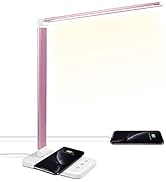 JOSTIC LED Desk Lamp with Wireless Charger, USB Charging Port, Desk Lighting with 10 Brightness, ...