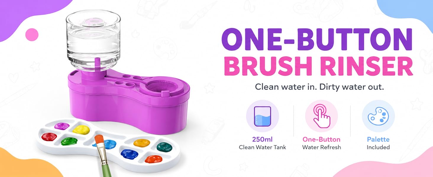 one button brush rinser