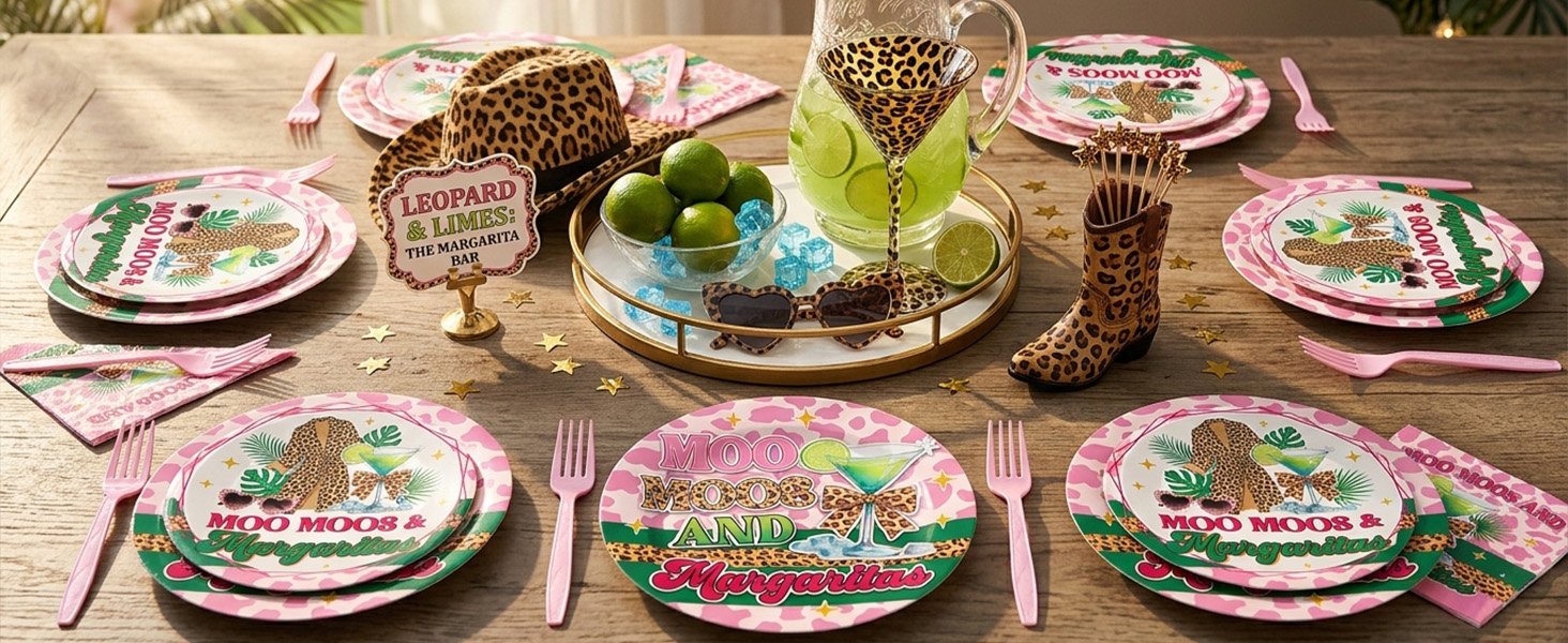 Leopard Print Pajama Cocktail Party Supplies for Bachelorette Party