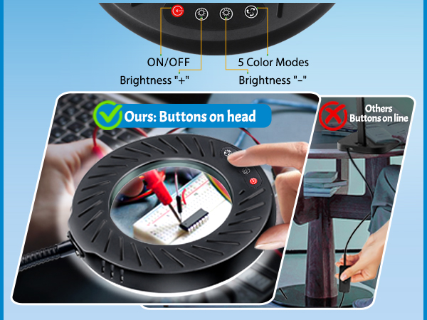 magnifying glass with light