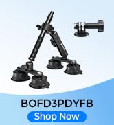 Maectech 4 Suction Cup Car Mount Kit for Insta360 X5X4 Action Camera Mounts | Car tripod for inst...