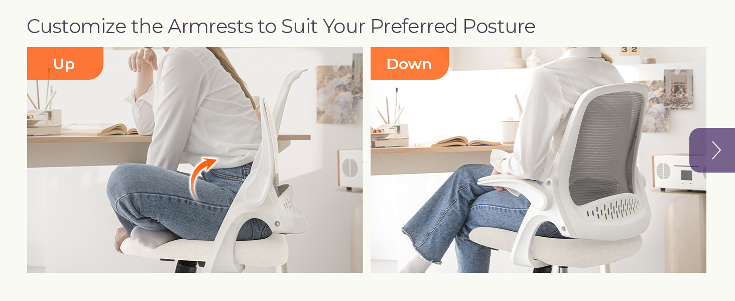 Desk Chair with Customizable Armrests