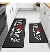 HappyTrends Kitchen Mat for Floor, 2PCS Cushioned Anti-Fatigue Kitchen Rugs, Waterproof Non-Slip ...