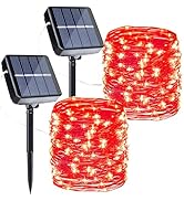 Joomer Solar String Lights Outdoor, 2Pack Total 100FT 300LED 8 Modes Solar Fairy Lights,Waterproo...